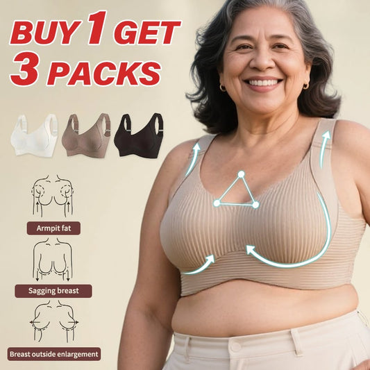 🎁Clearance Sale Buy 1 Get 3 Packs🔥 Super firming bra | Wire-free bra 👍 No more sagging breasts (3-Pack Value Set)