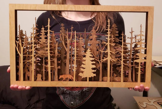 Forest Wildlife - Handcrafted Art | Uncommon Art | 3D Art | Unique Art| All Natural Art | Rare Art