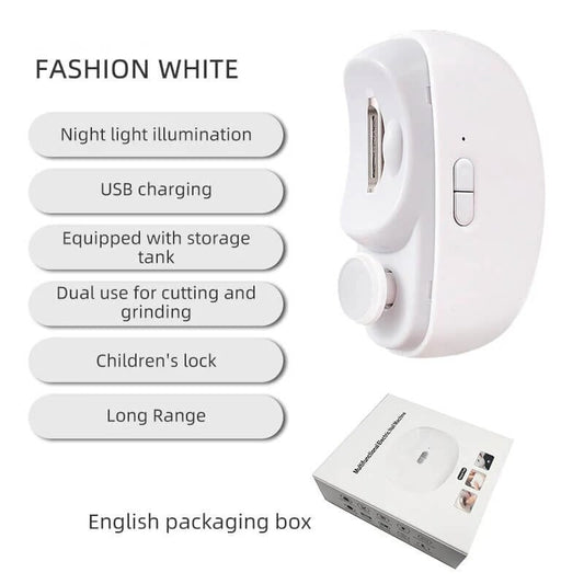 ๐ Perfect for All Ages ๐ต๐ถ 3-in-1 Automatic Electric Nail Clipper with Polishing - ๐Safe & Convenient๐