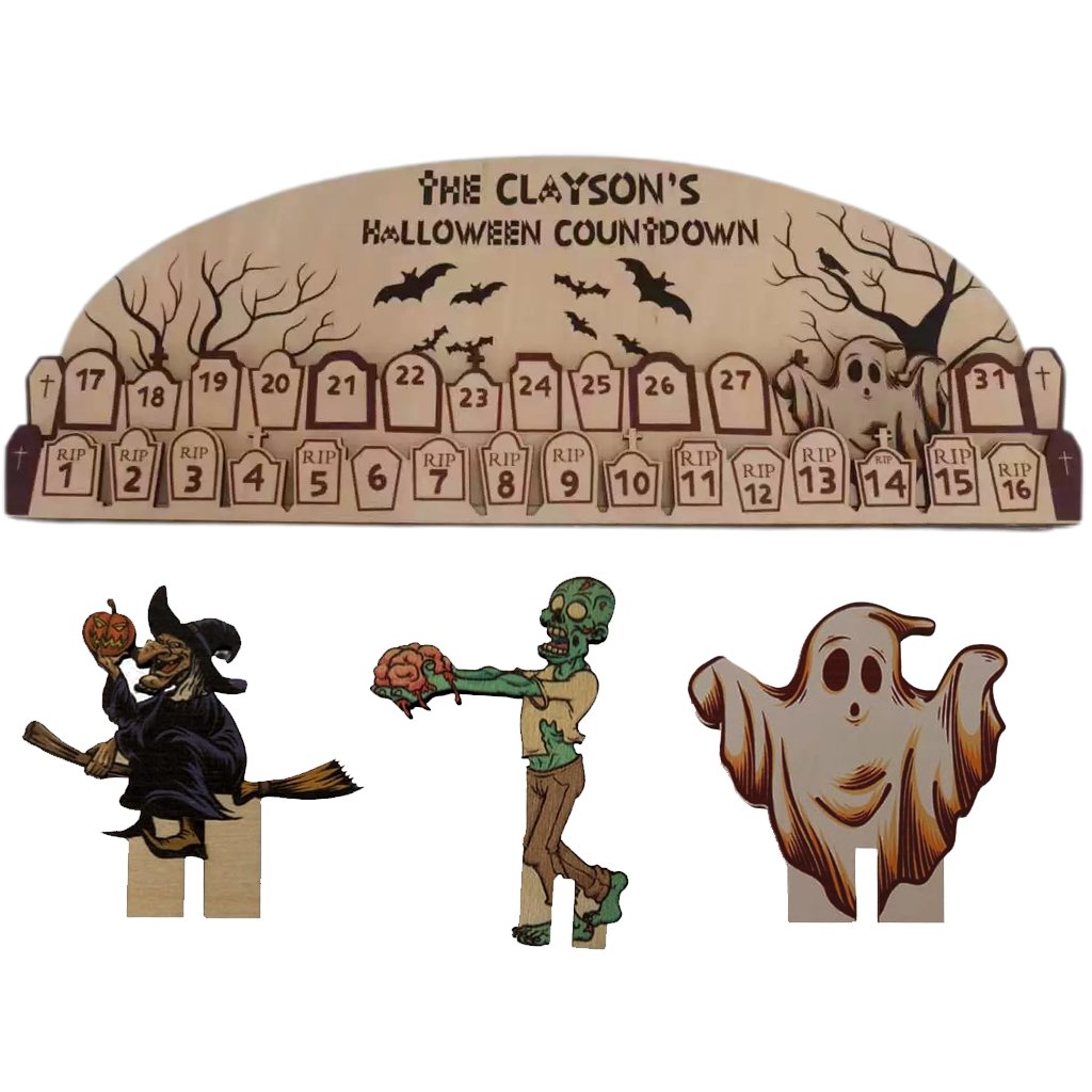 🧙♀🧟♀👻Wooden Halloween advent calender | Witch Count down | reusable | plastic free | holiday decoration | Halloween decor
