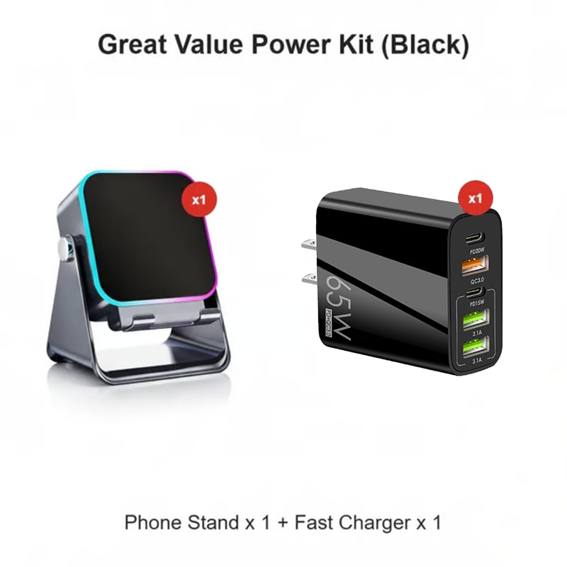 🔥New Year Special Offer sale – up to 50% off🎶📱 5-in-1 Wireless Induction Speaker with Adjustable Phone Stand