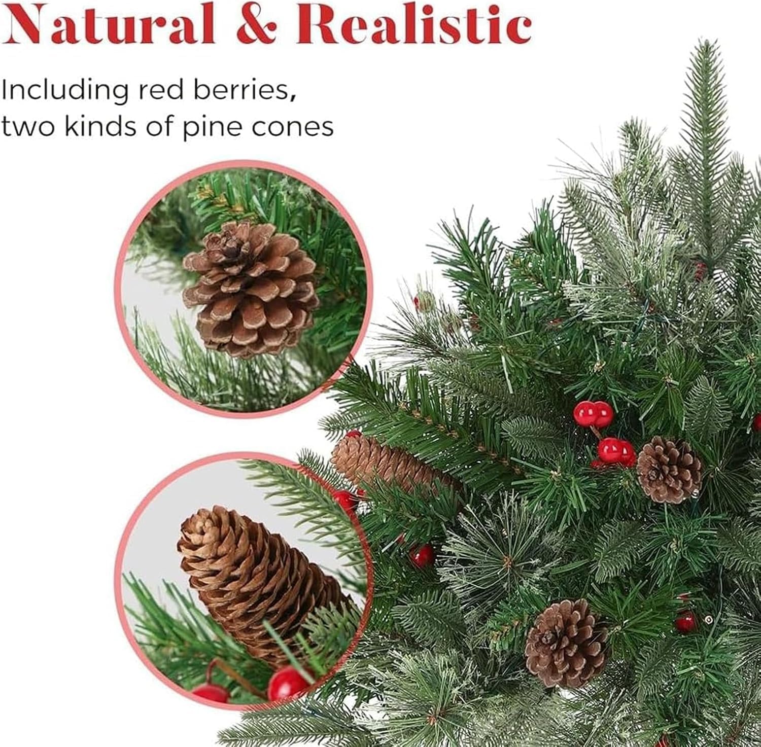 Lighted Artificia Christmas Pots