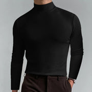 Ultimate Comfort Men's High Neck T-Shirt – Stretch, Breathable, Slim Fit for Gym & Daily Wear!