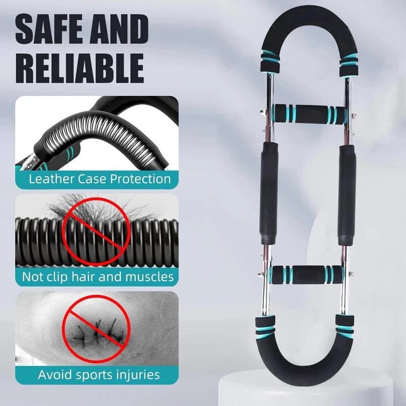 Adjustable weight bar for arm trainers, arm and torso strength training equipment, portable training device for home gyms and fitness