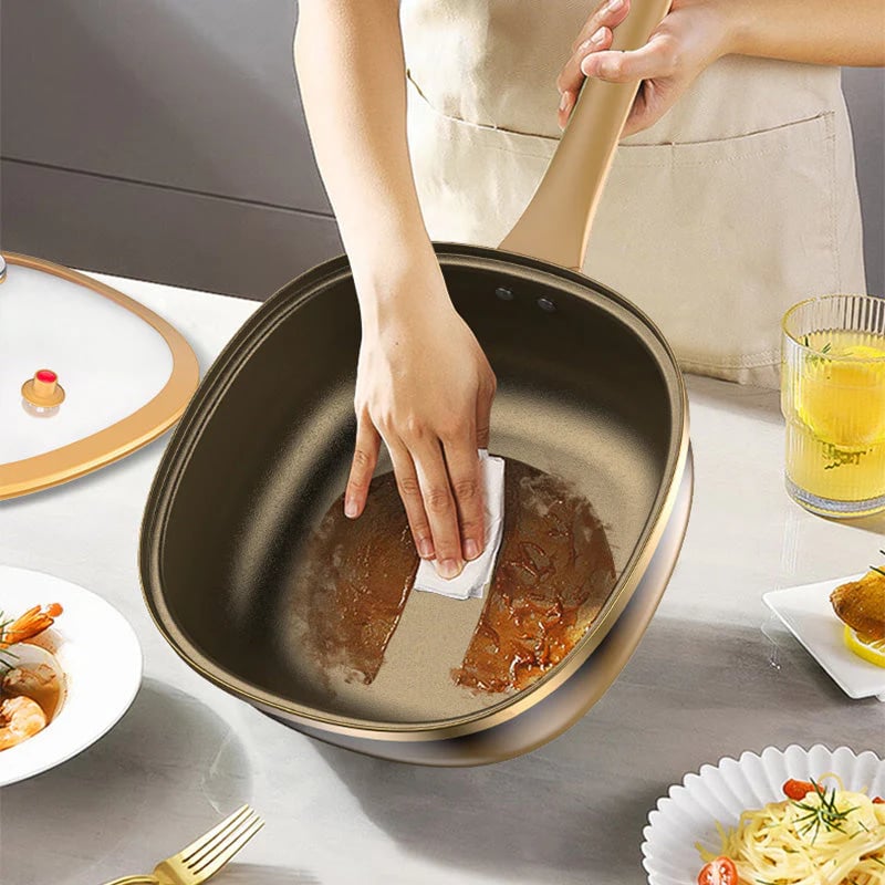⏳Time-limited Special⏰12in Titanium Alloy Non-Stick Pot with Lid