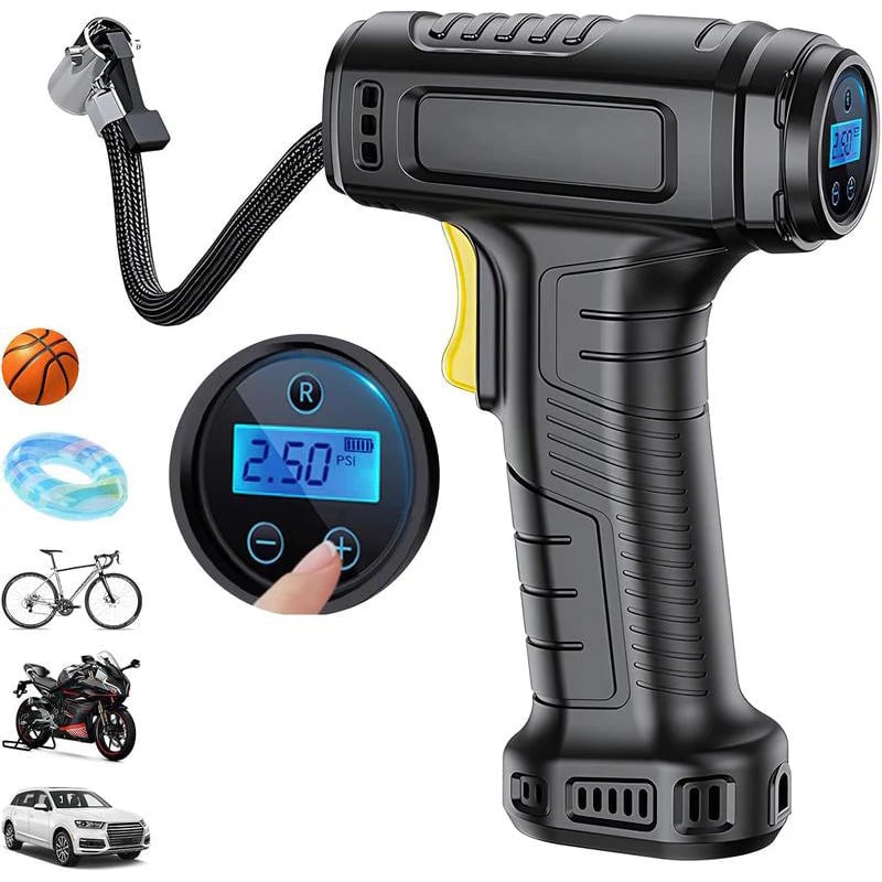 Portable Cordless Air Compressor with Digital Display