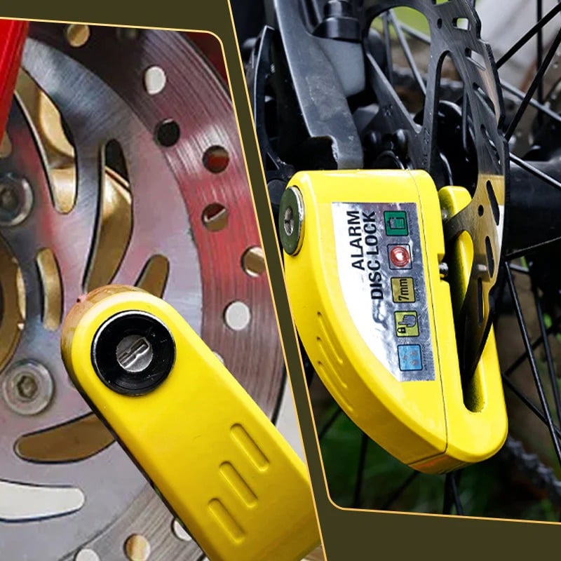 🔒 Motorcycle/Bicycle Disc Brake Lock with Alarm | Instant Security, Effective Deterrent 🚨