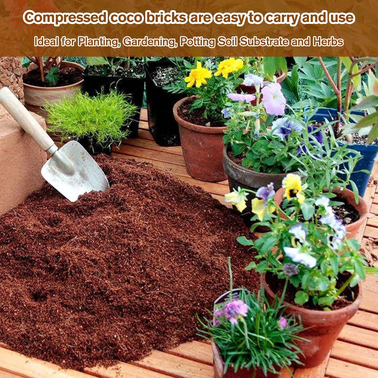 ✨Premium Organic Coconut Coir Bricks for Plants（Size：5*1.5cm）