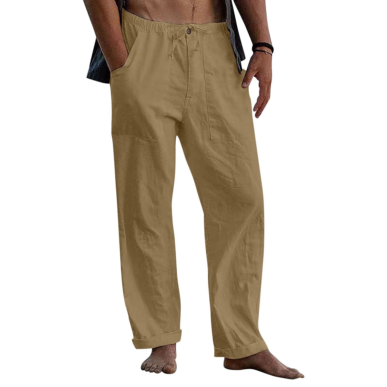 🔥Men's linen beach casual loose-fitting pants