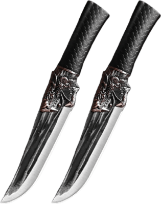 🔪Bone-cutting knife with dragon decoration and scabbard🍽️