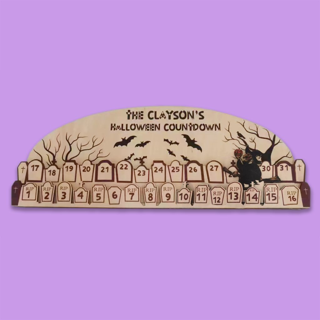 🧙‍♀🧟‍♀👻Wooden Halloween advent calender | Witch Count down | reusable | plastic free | holiday decoration | Halloween decor