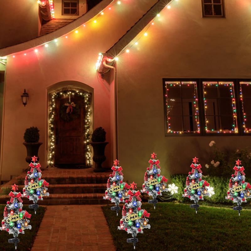 🎄Solar Christmas Tree Stake Lights