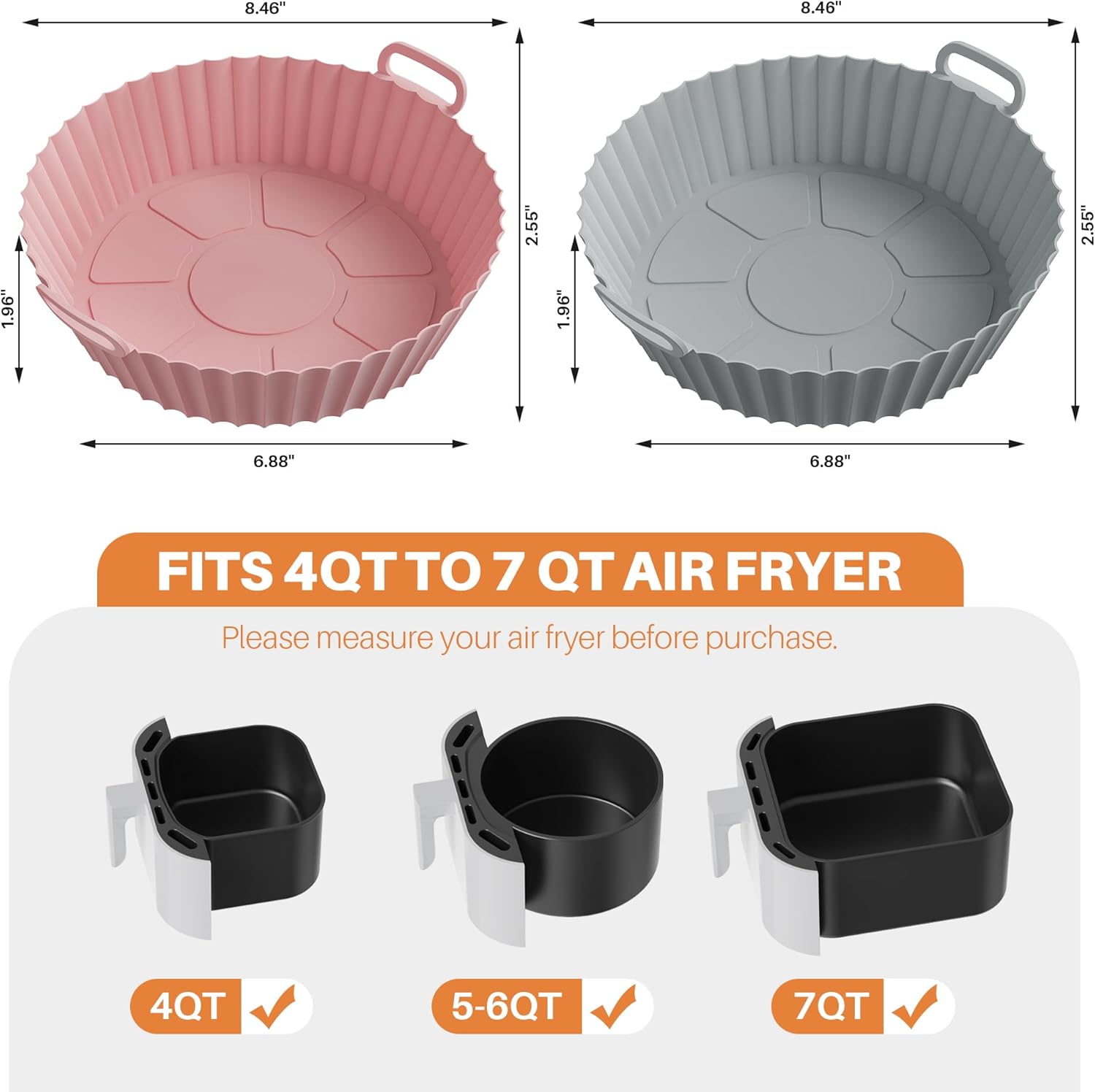 🔥Air Fryer Silicone Baking Tray🍟