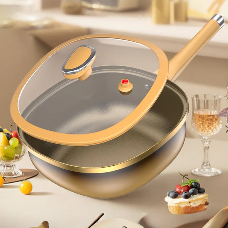 ⏳Time-limited Special⏰12in Titanium Alloy Non-Stick Pot with Lid