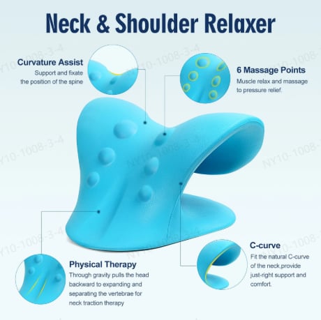 Neck Stretcher ,Neck Hump Corrector,Neck and Shoulder Relaxer Cervical Traction Device Pillow