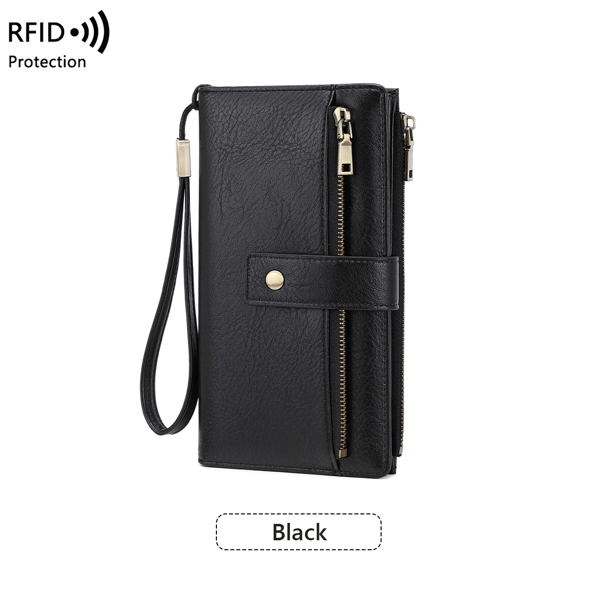 Women's long wallet, stylish clutch, elegant solid color RFID blocking leather wallet👛🚚 FREE SHIPPING