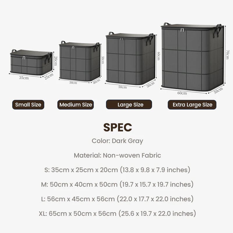 Dust-Proof Comforter and Bedding Organizer