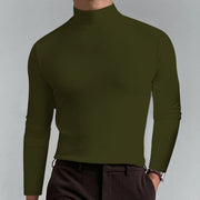 Ultimate Comfort Men's High Neck T-Shirt – Stretch, Breathable, Slim Fit for Gym & Daily Wear!