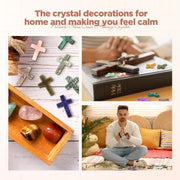 ✝️50 Piece Handmade Natural Crystal Crosses