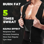 Men's Zipper Waist Trainer Trimmer Vest