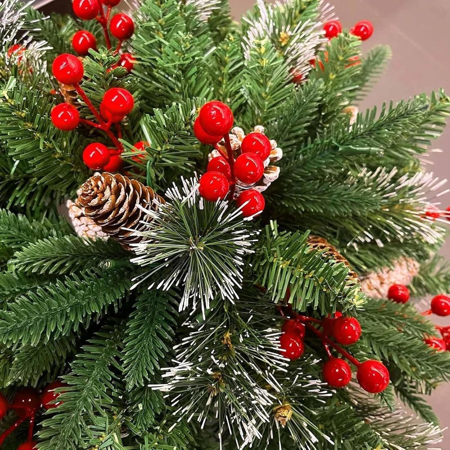 Lighted Artificia Christmas Pots