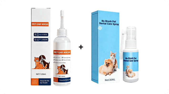 ✨ Pet Ear Cleaner - Gentle Formula with Soothing Aloe for Dogs & Cats, Prevents Infections & Odor 🌿👂
