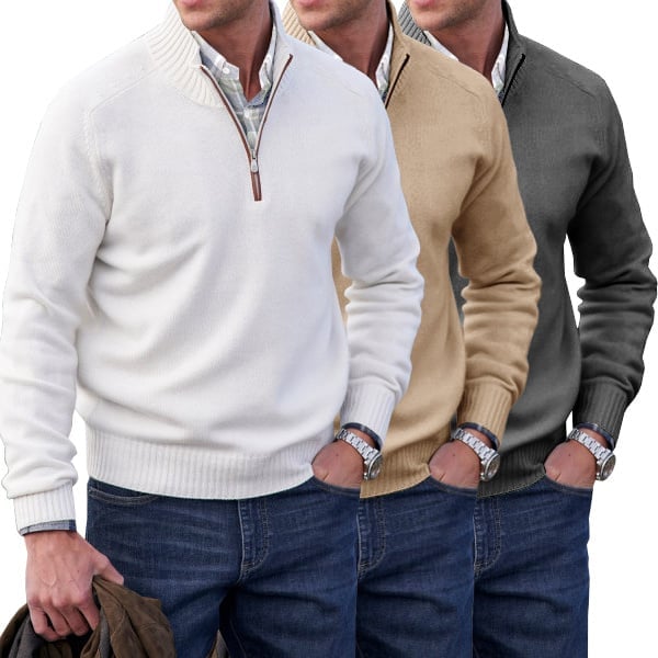 Men's Zipper Basic Sweater