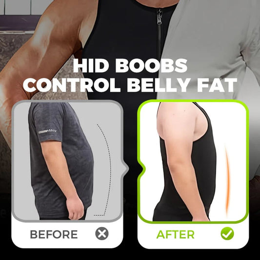 Men's Zipper Waist Trainer Trimmer Vest