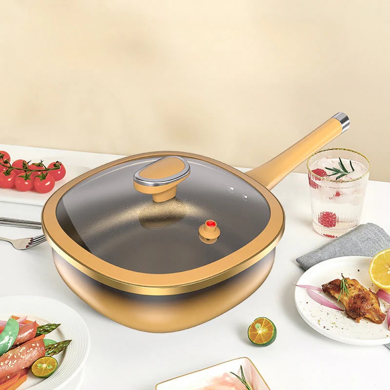 ⏳Time-limited Special⏰12in Titanium Alloy Non-Stick Pot with Lid
