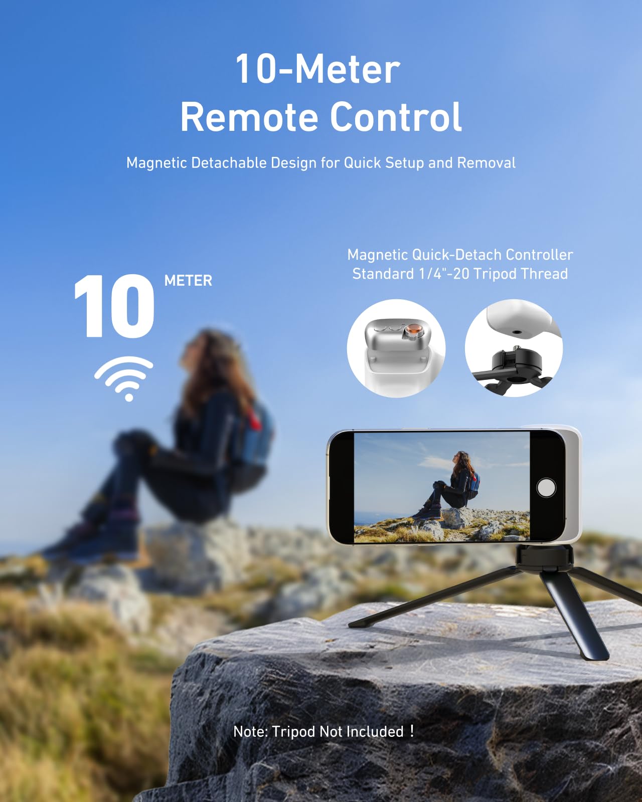 TELESIN Fun Shot Magnetic Phone Camera Grip & Magnetic Selfie Light Bundle Kit
