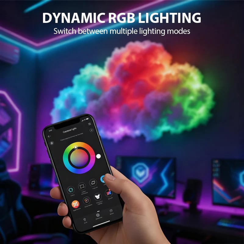 ⏳Limited-time 49% off⏰DIY USB-Powered Thundercloud LED Light Decor🌈☁️
