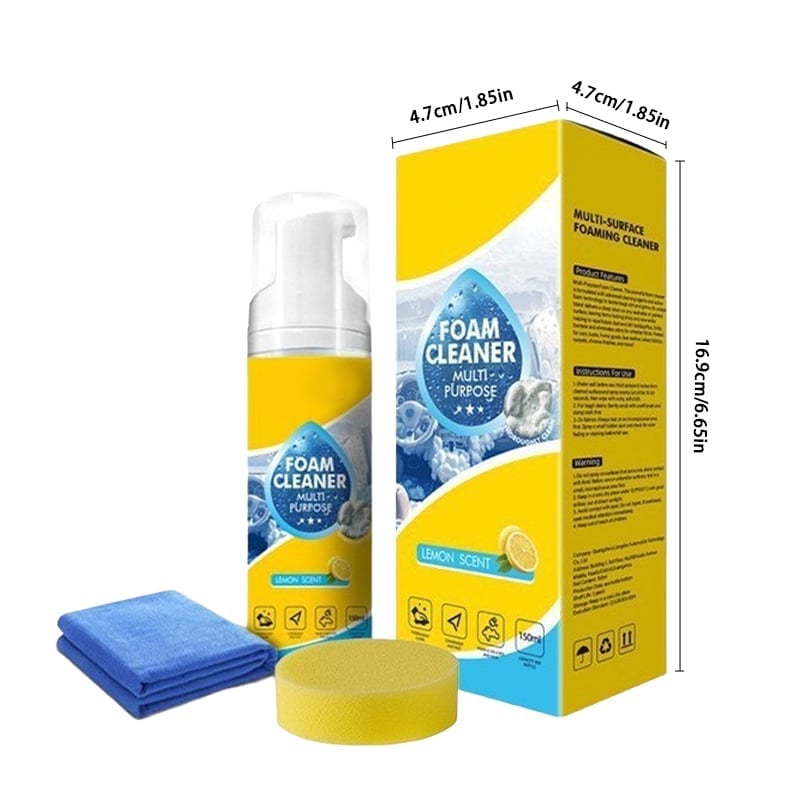 🧴 Easy Use Rinse-Free Foam Cleaner