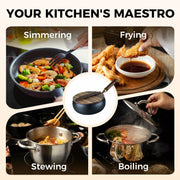 🍳Uncoated Thick Iron Pot