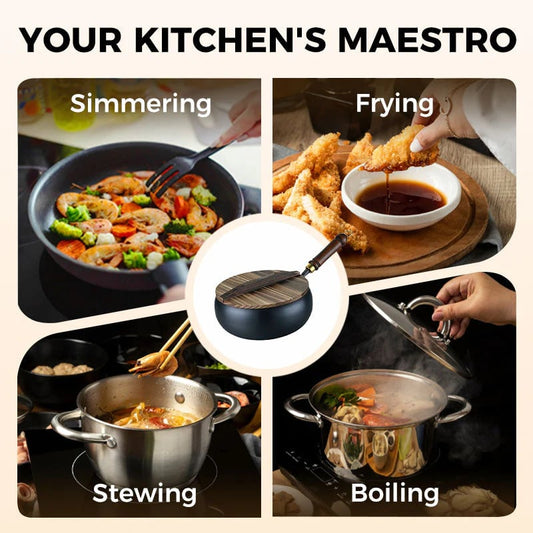 🍳Uncoated Thick Iron Pot