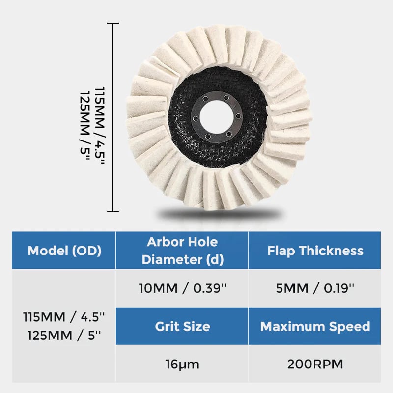 🎁Black Friday Sale - Limited time 49% OFF🎁✨Wool Felt Flap Polishing Disc