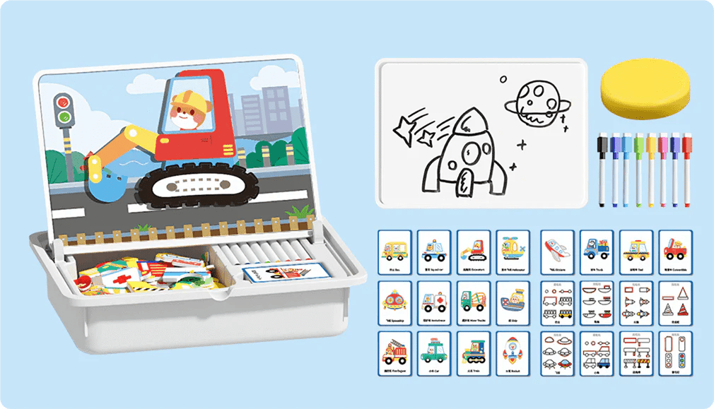 Magnetic Puzzles Face Dress Up Travel Game Double Side Preschool Educational Learning Toy for Kids