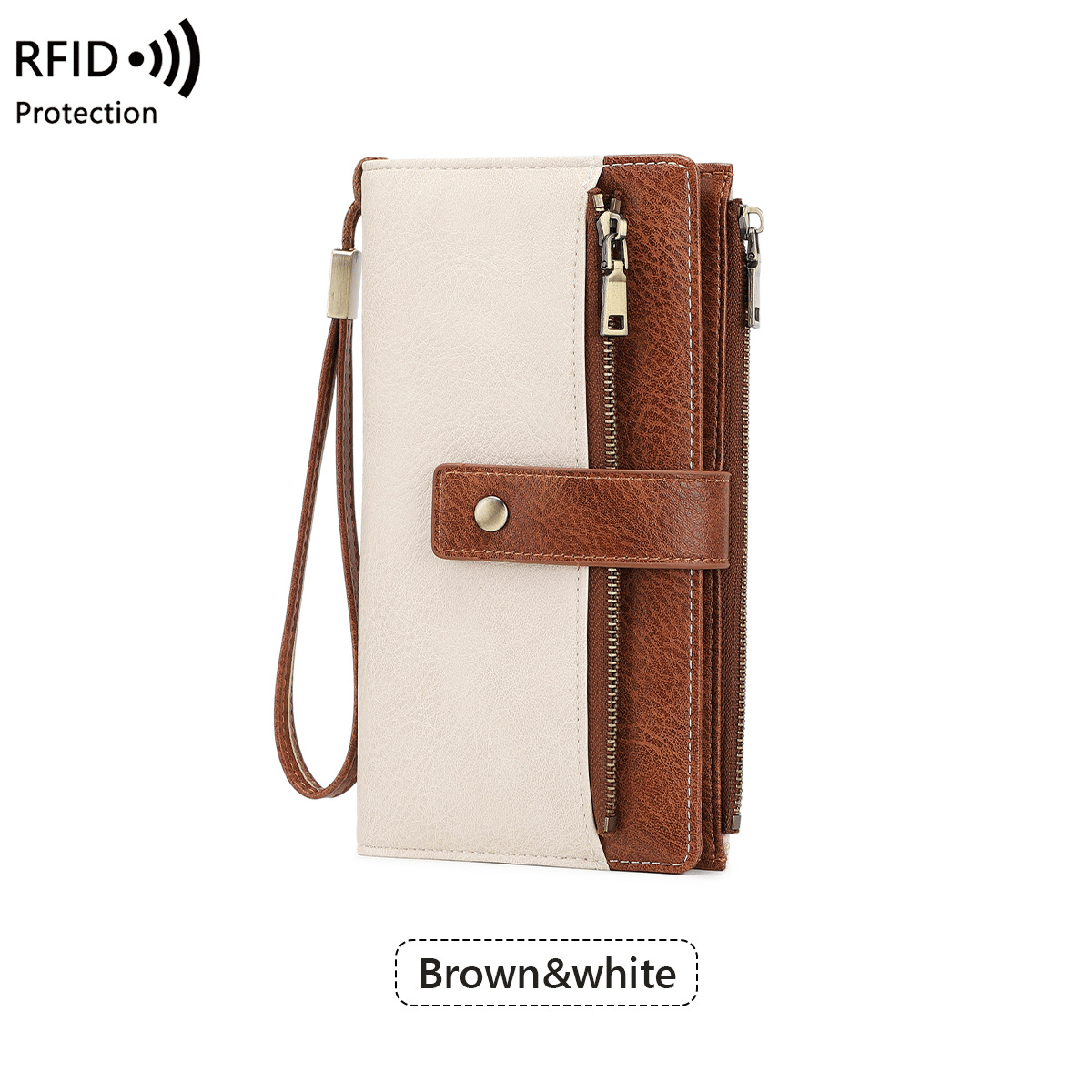 Women's long wallet, stylish clutch, elegant solid color RFID blocking leather wallet👛🚚 FREE SHIPPING