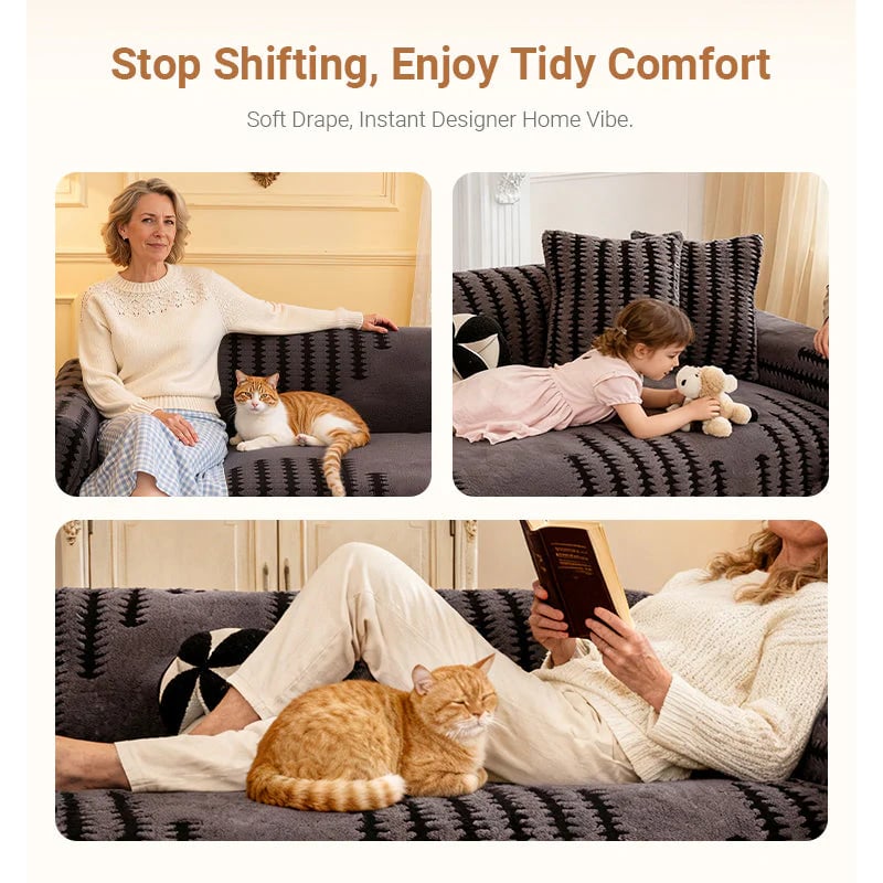 📢📢50% OFF !!⏰⏰Soft Plush Non-Slip Couch Cover