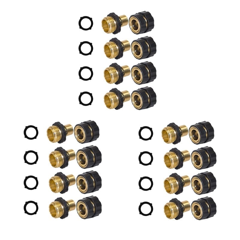 💧3/4 Inch Garden Hose Quick Connector 4 Sets/bag