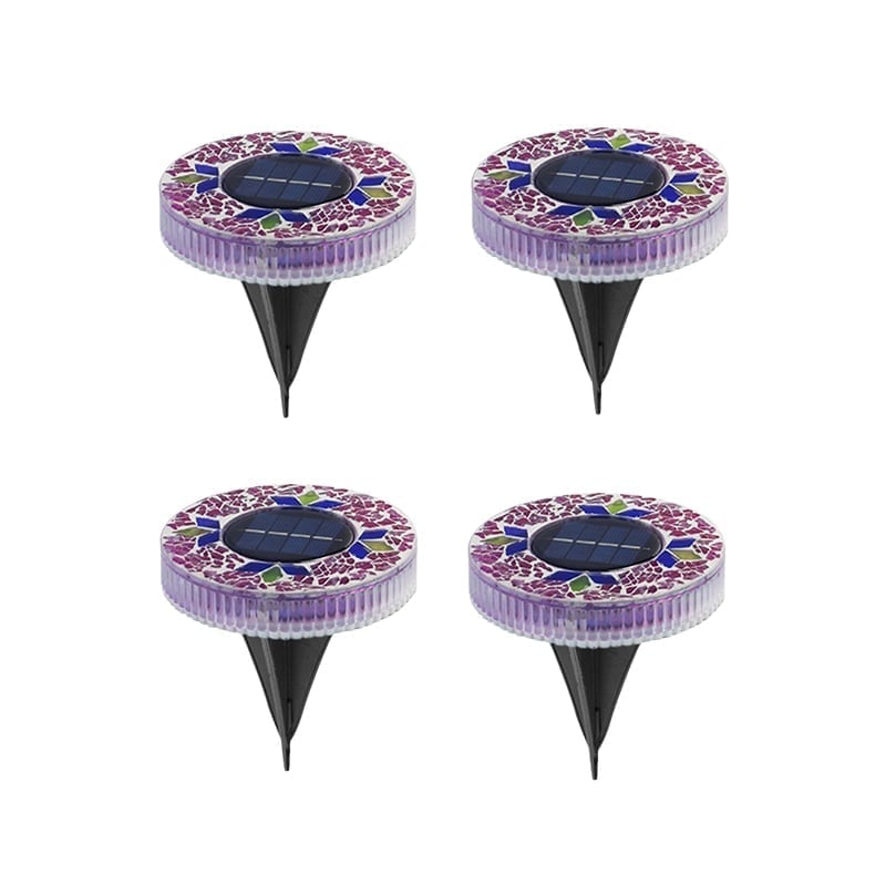 Mosaic Solar Disk Lights