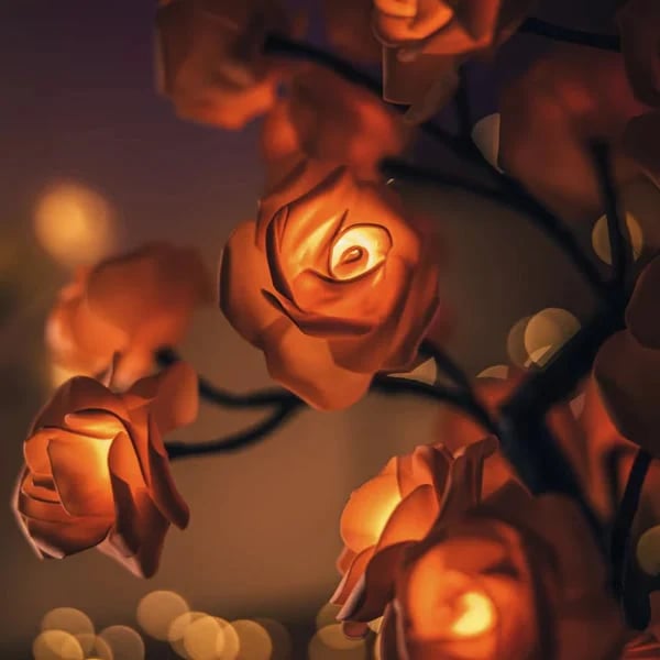 📢📢50% OFF！！⏰🌹Rose Flower Design Tree Night Light🌟