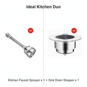 Kitchen Faucet with 360° Swivel Handheld Spray