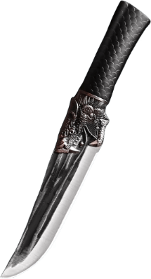 🔪Bone-cutting knife with dragon decoration and scabbard🍽️