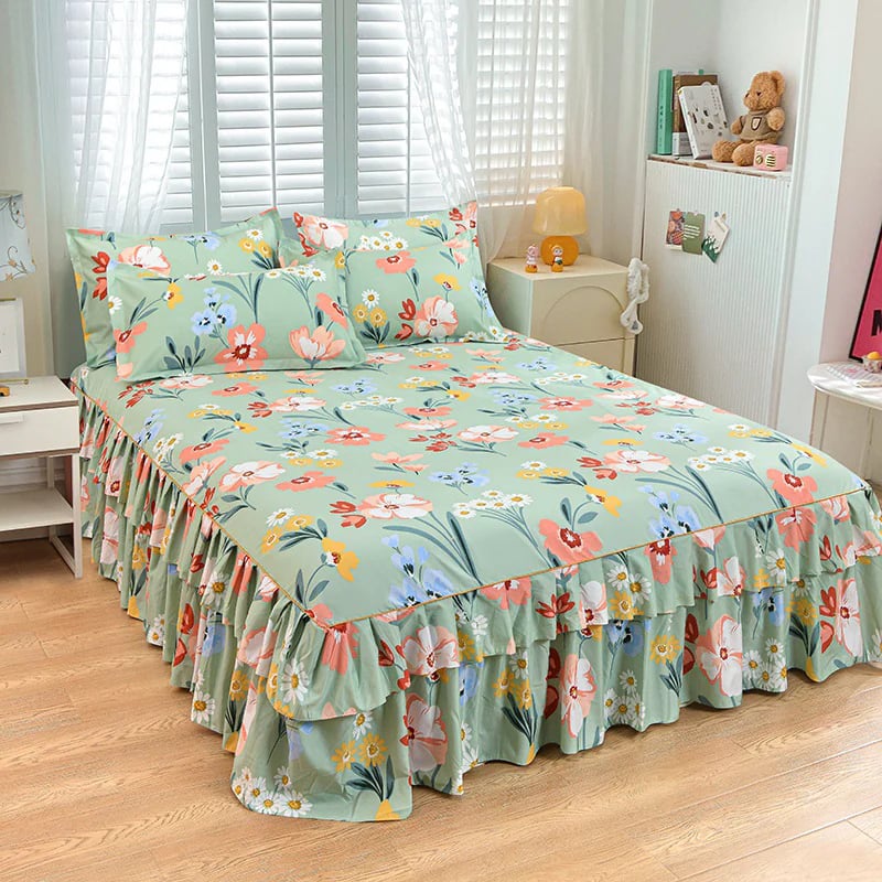 ⏳Limited-time 50% off⏰3-Piece Ruffled Bed Skirt Set🛏️