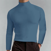 Ultimate Comfort Men's High Neck T-Shirt – Stretch, Breathable, Slim Fit for Gym & Daily Wear!