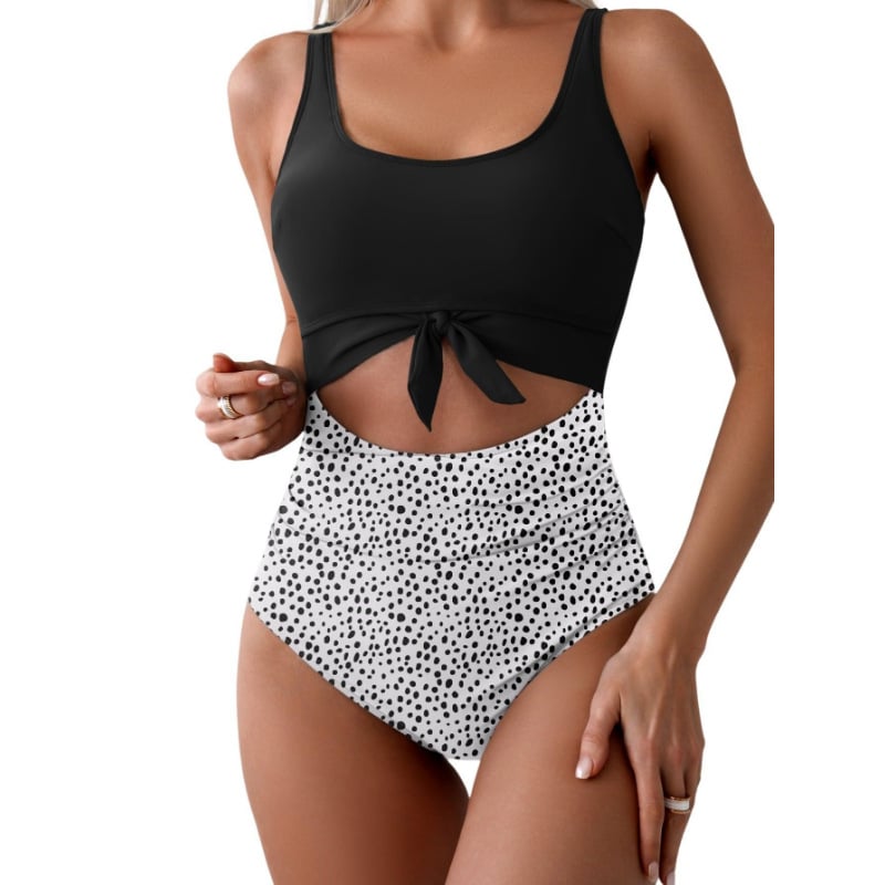 👙Women's One Piece Swimsuit Tummy Control Slimming Bathing Suit Cutout Tie Knot Swimwear