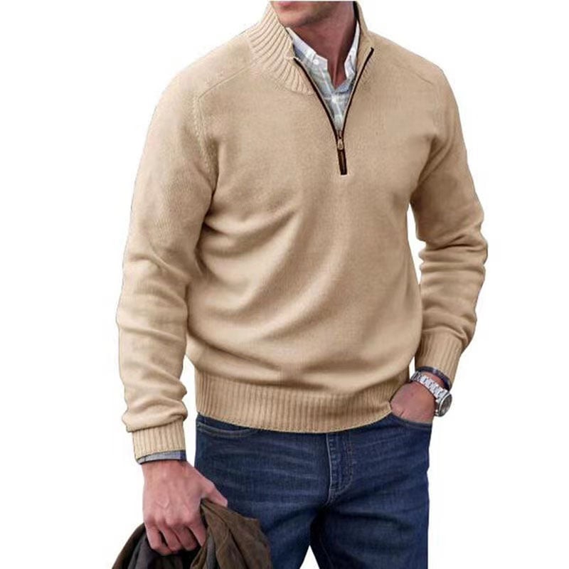 Men's Zipper Basic Sweater