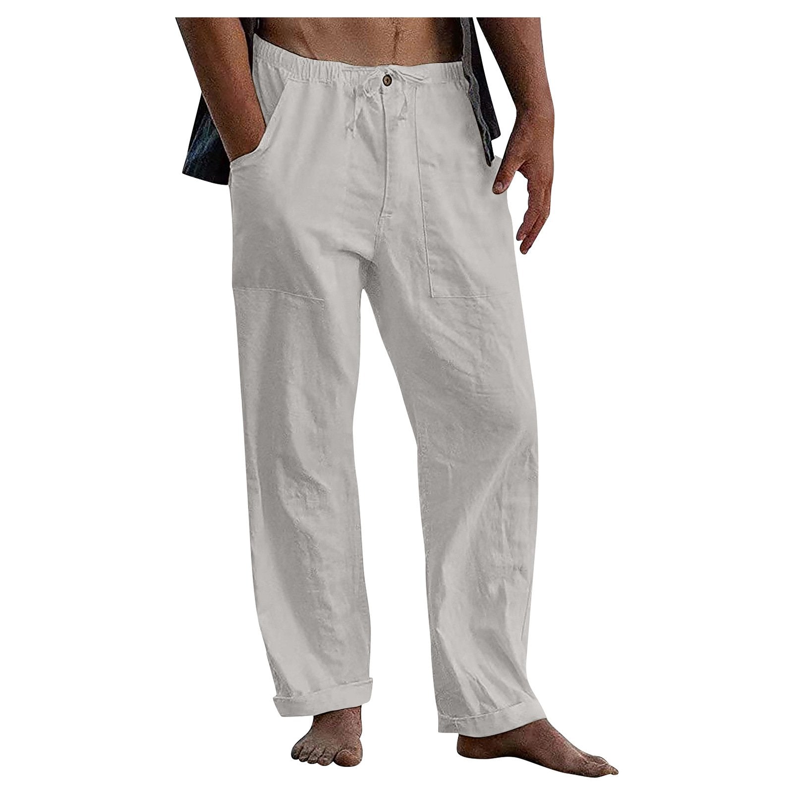 🔥Men's linen beach casual loose-fitting pants