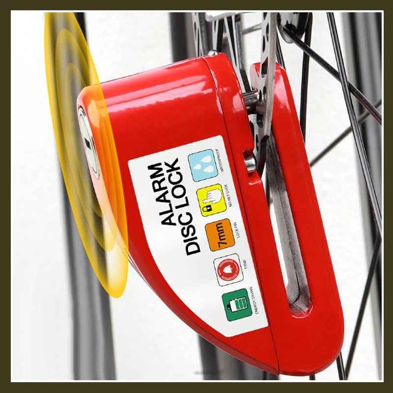 🔒 Motorcycle/Bicycle Disc Brake Lock with Alarm | Instant Security, Effective Deterrent 🚨