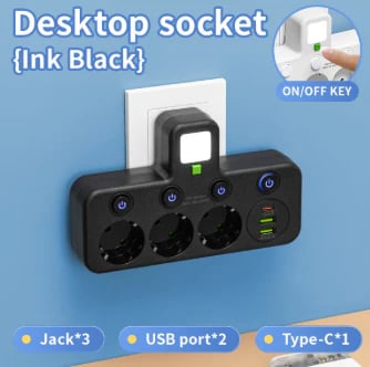 Smart Power Strip with USB Ports